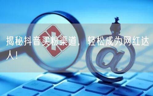 揭秘抖音买粉渠道，轻松成为网红达人！