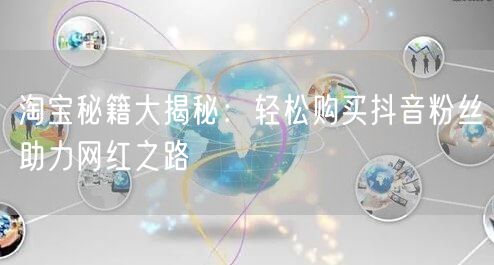 淘宝秘籍大揭秘：轻松购买抖音粉丝助力网红之路