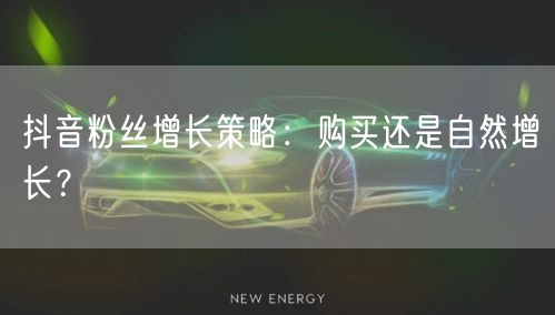 抖音粉丝增长策略：购买还是自然增长？