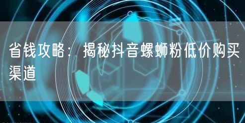 省钱攻略:揭秘抖音螺蛳粉低价购买渠道