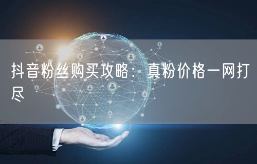 抖音粉丝购买攻略：真粉价格一网打尽