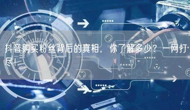 抖音购买粉丝背后的真相，你了解多少？一网打尽！