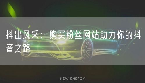 抖出风采：购买粉丝网站助力你的抖音之路