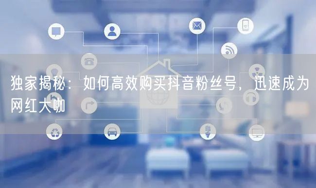 独家揭秘：如何高效购买抖音粉丝号，迅速成为网红大咖