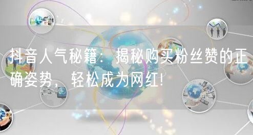 抖音人气秘籍：揭秘购买粉丝赞的正确姿势，轻松成为网红!
