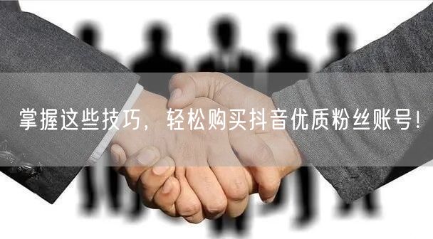 掌握这些技巧，轻松购买抖音优质粉丝账号！