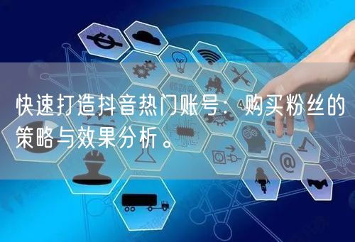 快速打造抖音热门账号：购买粉丝的策略与效果分析。