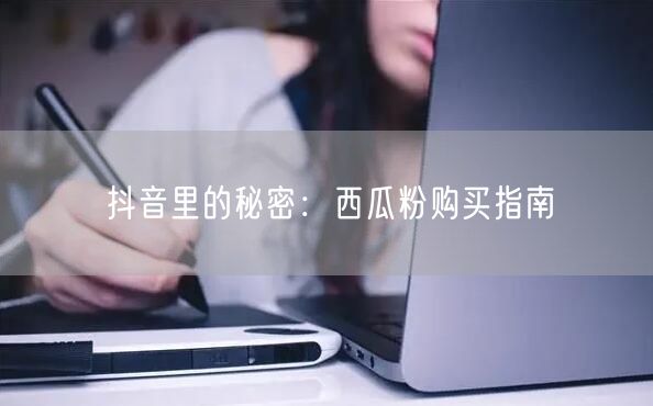 抖音里的秘密：西瓜粉购买指南
