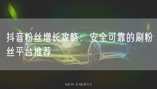抖音粉丝增长攻略：安全可靠的刷粉丝平台推荐
