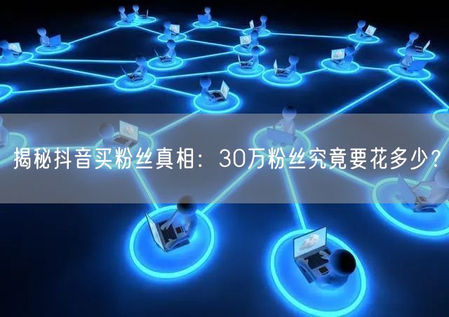 揭秘抖音买粉丝真相：30万粉丝究竟要花多少？