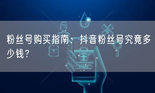 粉丝号购买指南：抖音粉丝号究竟多少钱？