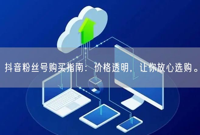 抖音粉丝号购买指南：价格透明，让你放心选购。