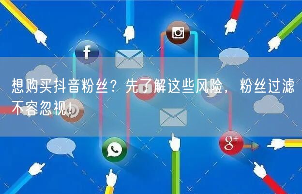 想购买抖音粉丝？先了解这些风险，粉丝过滤不容忽视！