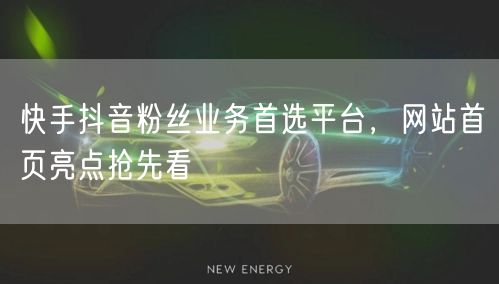 快手抖音粉丝业务首选平台，网站首页亮点抢先看