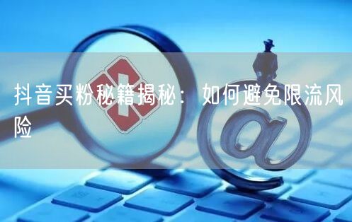 抖音买粉秘籍揭秘：如何避免限流风险