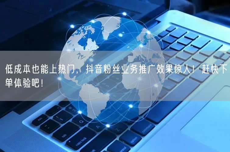 低成本也能上热门，抖音粉丝业务推广效果惊人！赶快下单体验吧！
