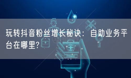 玩转抖音粉丝增长秘诀：自助业务平台在哪里?