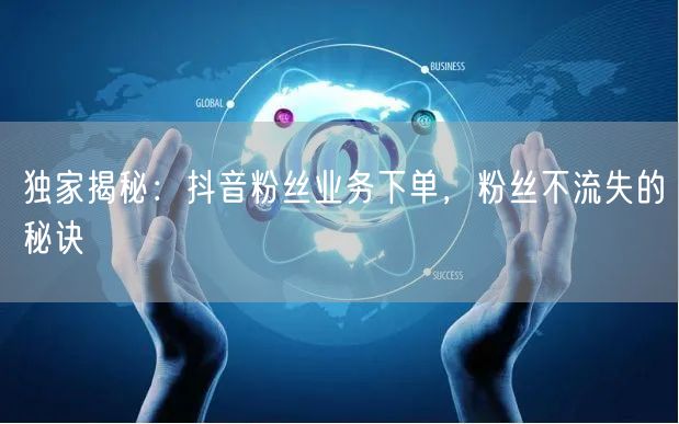 独家揭秘：抖音粉丝业务下单，粉丝不流失的秘诀