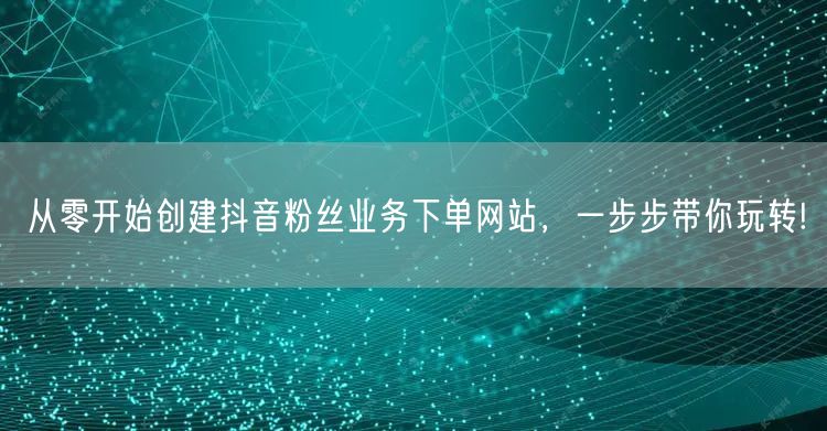 从零开始创建抖音粉丝业务下单网站，一步步带你玩转!